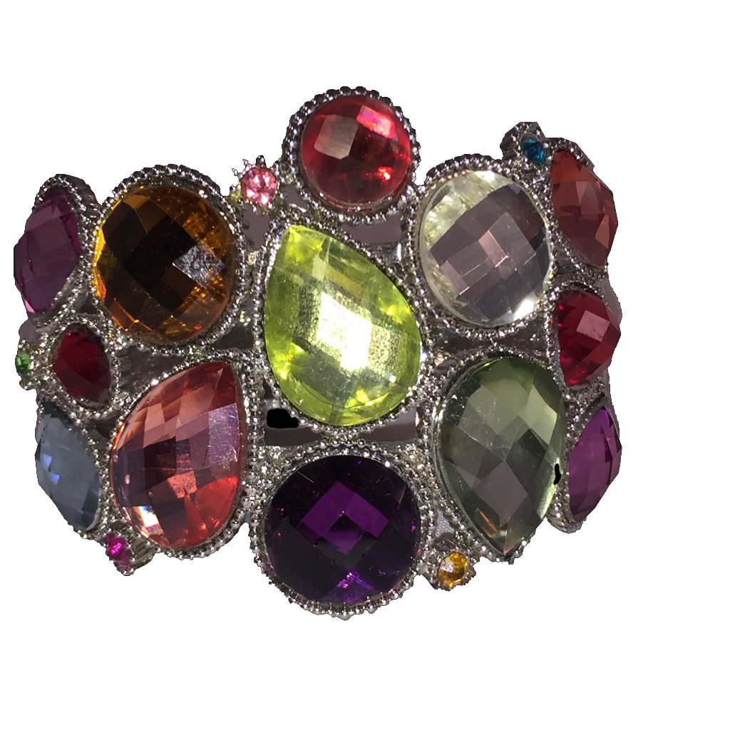 Massive Bejeweled Costume Bracelet With Glass Rhin 30$